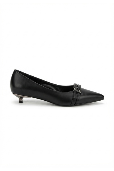 Zerenyus Dowen Premium Black Short Heeled Shoes