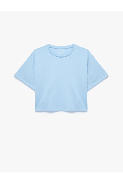 Koton Comfortable Fit Short Sleeve Crew Neck Crop Sports T-Shirt