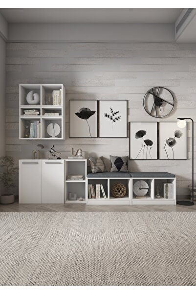 nettrends.net the new trend of shopping Beyaz Duvar Kitaplıklı Okuma Köşesi –...