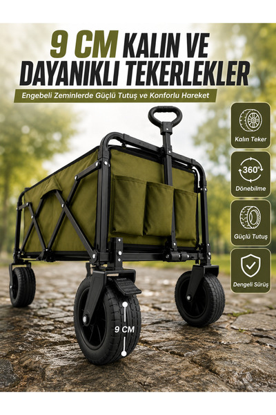 Genel Markalar NOVENTO Extra Cepli Katlanabilir Wagon Arabası ile Pratik ve D...