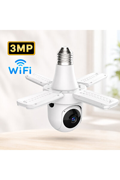 OEM E27 Bulb Type Surveillance Camera, 3 MP HD, Wi-Fi, 360° Rotation, Night V...