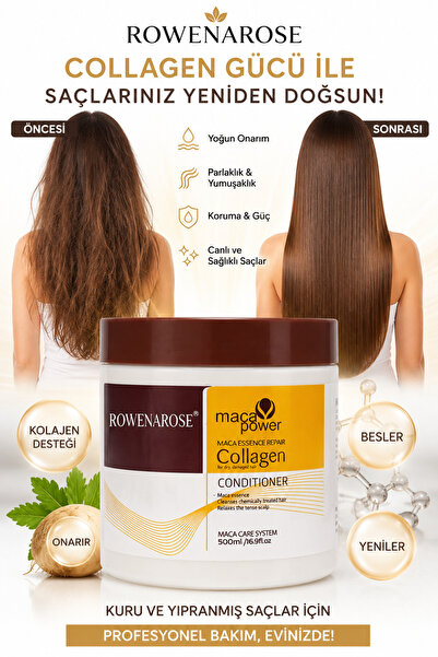 ROWENAROSE Keratin Saç Bakım Maskesi – Yoğun Onarım ve Derin Bakım