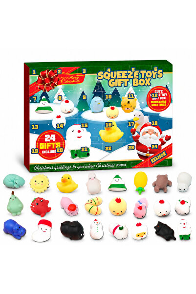 OEM Calendar Advent cu jucarii Squishy, 24 de ferestre numerotate, fiecare cu...