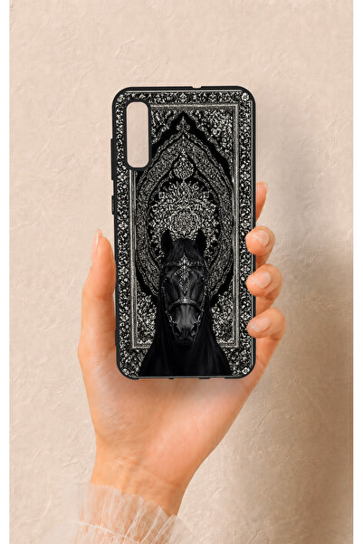 Vip Case Samsung A70 Uyumlu Etnik At Figürü Desenli Silikon Kılıf