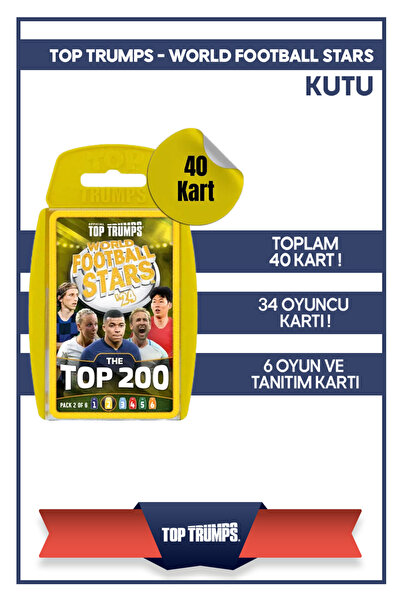 Mythos Cards World Football Stars Top 200 Top Trumps Card Game – Yellow Pack