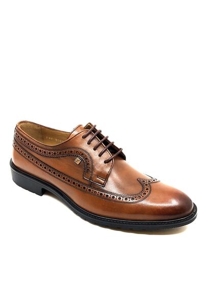 Fosco Genuine Leather Rubber Sole Men's Classic Shoes|008582| Black And Tan C...