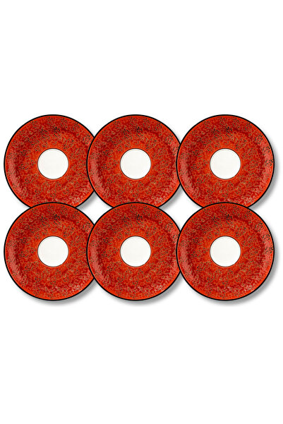 WILMAX ENGLAND Set 6x farfurioare ceașcă Wilmax ColorBoom, porțelan, Roșu, 11 cm