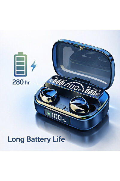 VLK Lions Bluetooth Headphones with LED Display, Touch Control and Fast Charging