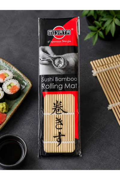Miyata Covoraș din Bambus pentru Rulat Sushi – Sushi Bamboo Rolling Mat, Acce...