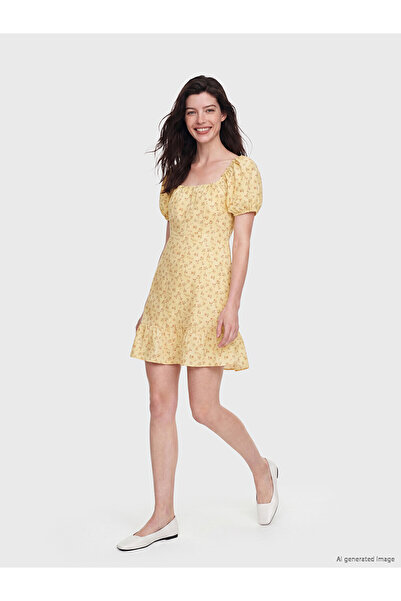 LC Waikiki Original Square Neck Floral Mini Dress