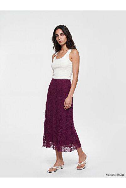 LC Waikiki Two Mt Shop Quality Lace Detailed A-Line Skirt