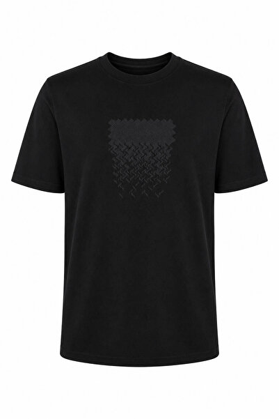 trender 26563 O-izrez modalna crna muška majica 26YSL2000004