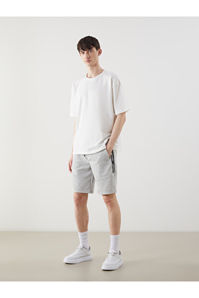 LC Waikiki Trendlucky Men's Knitted Shorts with Tie Waist with Difference in ...
