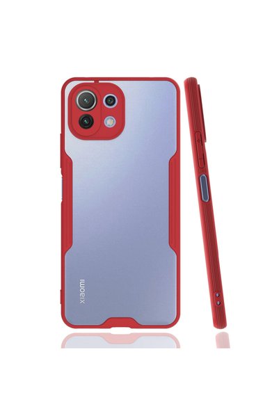 TheGencoo حافظة هاتف Xiaomi Mi 11 Lite من السيليكون البلاتيني - أحمر