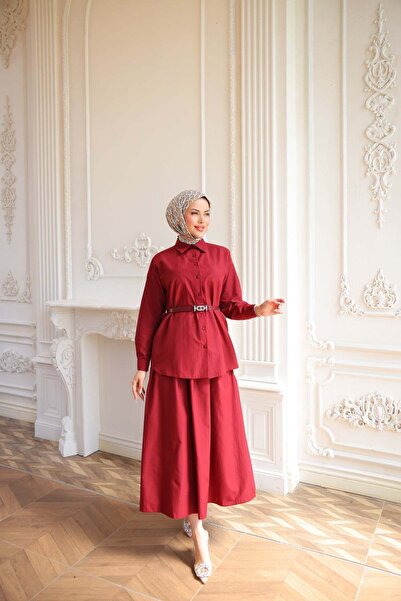 Bwest Skirt Suit - Bordo