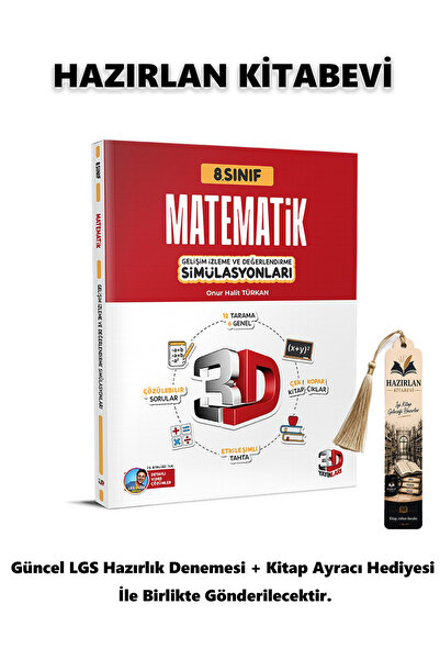 3D Yayınları 8. Sınıf LGS Matematik Simülasyon Branş Deneme 2026 | 2027