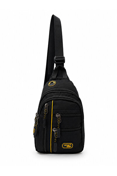 Sanmorris Seventeen Unisex Small Size Multi-Compartment Crossbody Body Bag Bl...