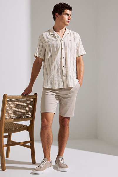 U.S. Polo Assn. Men's Beige Short Sleeve Shirt 50324743-Vr011