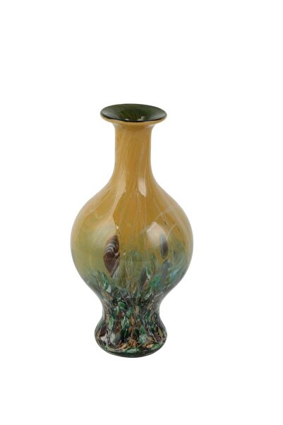 Vitale Glass Peacock Vase 14X14X29Cm