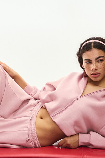 Stradivarius Stoper detaylı şardonlu barrel jogger pantolon