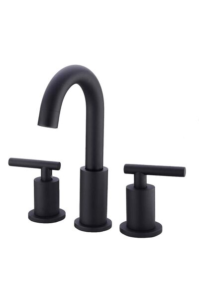 STARSTAR 2 Handle 8 Inch Brass Bathroom Sink Faucet 3 Hole Widespread With Va...