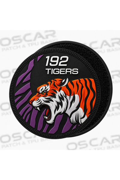 192 TIGERS Baskılı Cırtlı Arma (9CM)