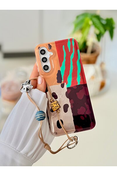 Go Aksesuar Galaxy A36 Uyumlu OYUNCAKLI SHİNE CHARM LEOPAR Silikon Kılıf