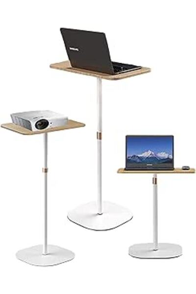 Bukela Mobile Standing Desk Height Adjustable Floor Laptop Stand, Computer Ca...