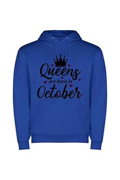 iLovePrints October's Regal Reign Φούτερ με κουκούλα σε χρώμα Μπλε