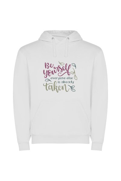 iLovePrints Authenticity Unleashed: Embrace Yourself! Φούτερ με κουκούλα σε χ...