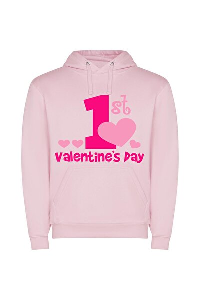 iLovePrints Sweetheart's February Fiesta Φούτερ με κουκούλα σε χρώμα Ροζ