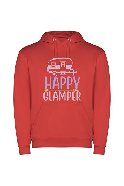 iLovePrints Glamper Joyride Φούτερ με κουκούλα σε χρώμα Κόκκινο