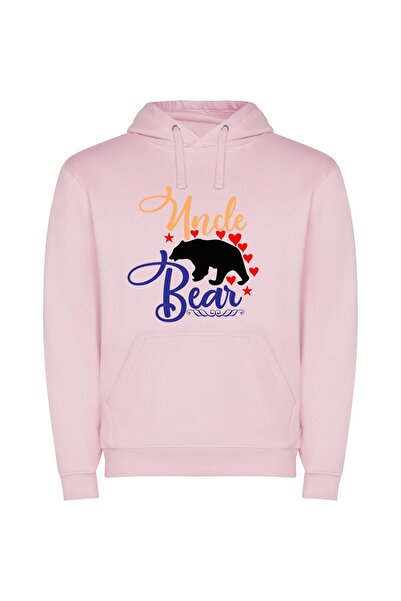 iLovePrints Adobe Bear Love Φούτερ με κουκούλα σε χρώμα Ροζ