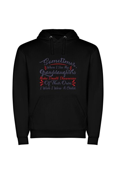 iLovePrints Wishing for Youthful Wonder Φούτερ με κουκούλα σε χρώμα Μαύρο