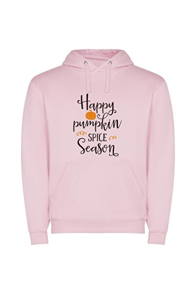 iLovePrints Seasonal Happiness Delight Φούτερ με κουκούλα σε χρώμα Ροζ
