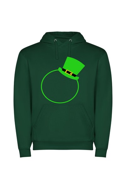 iLovePrints Emerald-Hued Tophat Elegance Φούτερ με κουκούλα σε χρώμα Πράσινο