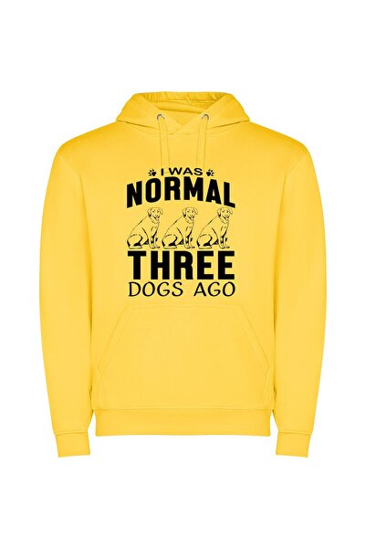 iLovePrints Norma's Fashionable Canine Trio Φούτερ με κουκούλα σε χρώμα Κίτρινο