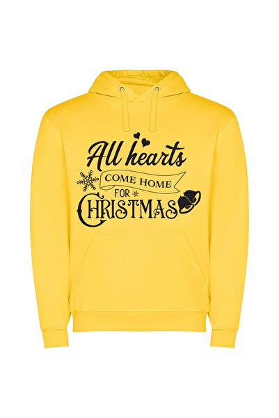 iLovePrints Heartwarming Christmas Homecoming Φούτερ με κουκούλα σε χρώμα Κίτ...
