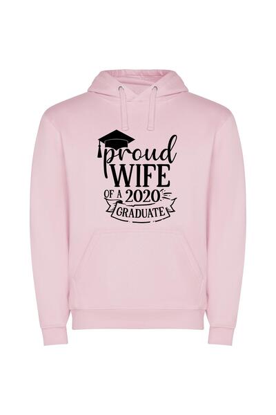 iLovePrints Graduate's Wife: Radiant Pride Φούτερ με κουκούλα σε χρώμα Ροζ