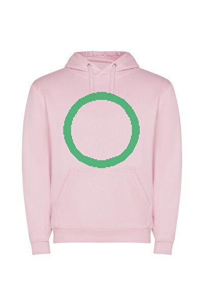 iLovePrints Circular Elegance: The Ouroboros Φούτερ με κουκούλα σε χρώμα Ροζ