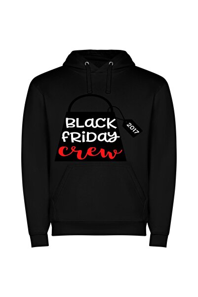 iLovePrints Black Friday Elite Φούτερ με κουκούλα σε χρώμα Μαύρο