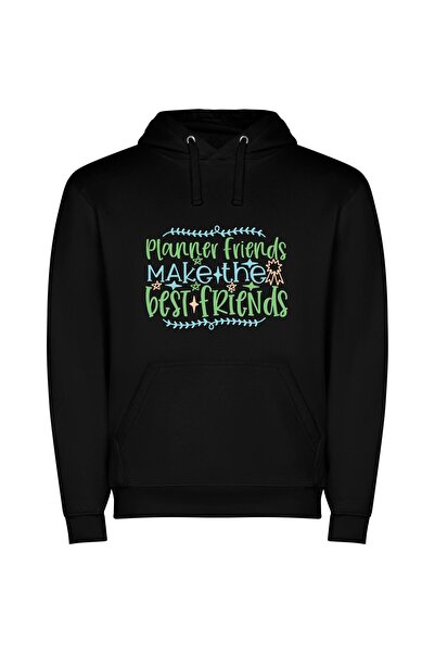 iLovePrints Elite Planner Companions Φούτερ με κουκούλα σε χρώμα Μαύρο