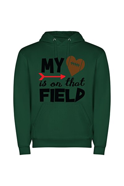 iLovePrints Field of Love's Dart Φούτερ με κουκούλα σε χρώμα Πράσινο