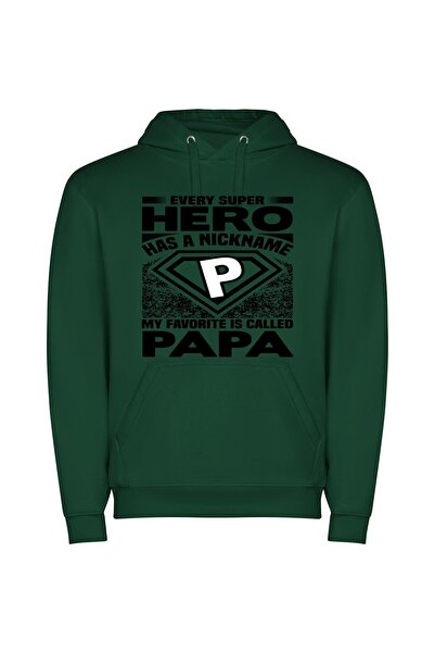 iLovePrints Diamond Clad Superhero Φούτερ με κουκούλα σε χρώμα Πράσινο