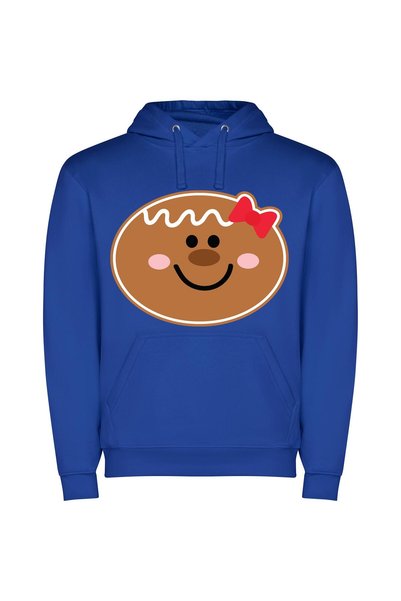 iLovePrints Cookie Blissful Cheer Φούτερ με κουκούλα σε χρώμα Μπλε