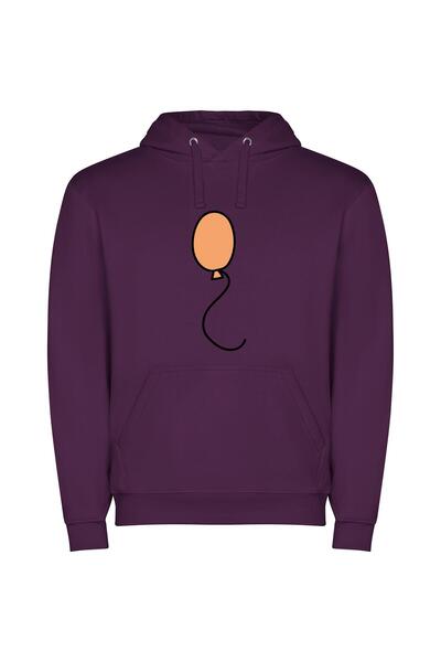 iLovePrints Whimsical Balloon Delight Φούτερ με κουκούλα σε χρώμα Μωβ