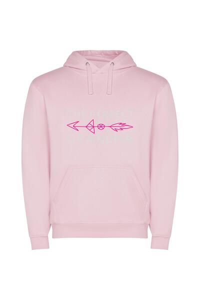 iLovePrints Grandma's Perfect Pink Arrow Φούτερ με κουκούλα σε χρώμα Ροζ