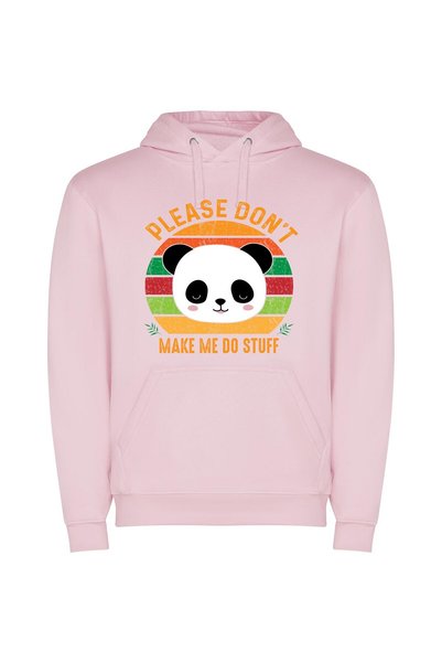 iLovePrints Panda Pleas of Cute Φούτερ με κουκούλα σε χρώμα Ροζ