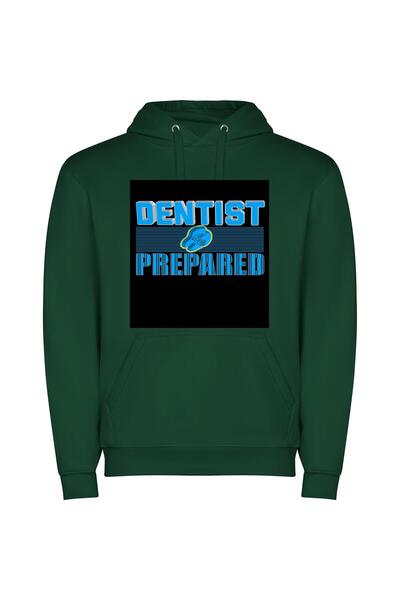iLovePrints Colorful Dental Dedication Φούτερ με κουκούλα σε χρώμα Πράσινο