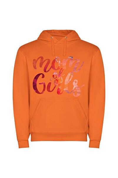 iLovePrints Moms and Their Girls Φούτερ με κουκούλα σε χρώμα Πορτοκαλί